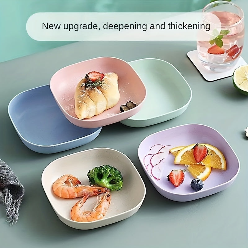 Set of 10 Reusable Fruit and Dessert Serving Plates with Washable Multifunctional Design