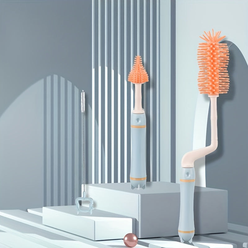 Silicone Cleaning Brush Set for Pacifiers Straws and Containers 3 Pieces Safe for Ages 14+