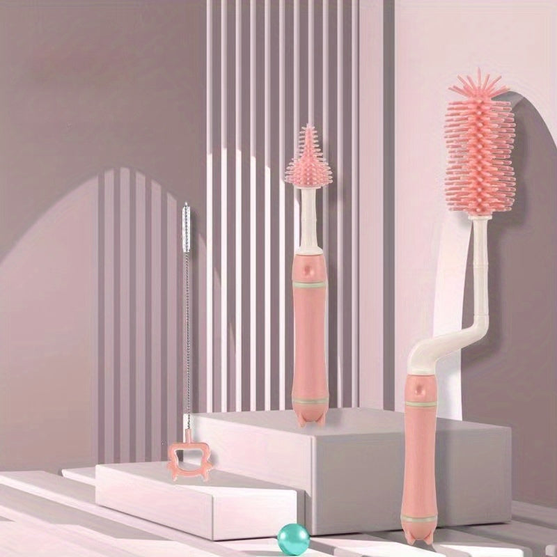 Silicone Cleaning Brush Set for Pacifiers Straws and Containers 3 Pieces Safe for Ages 14+