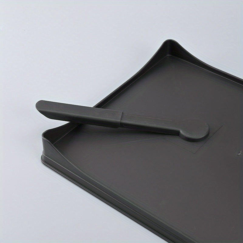 Black Plastic Kitchen Tray with Drainage System for Sink and Dish Rack