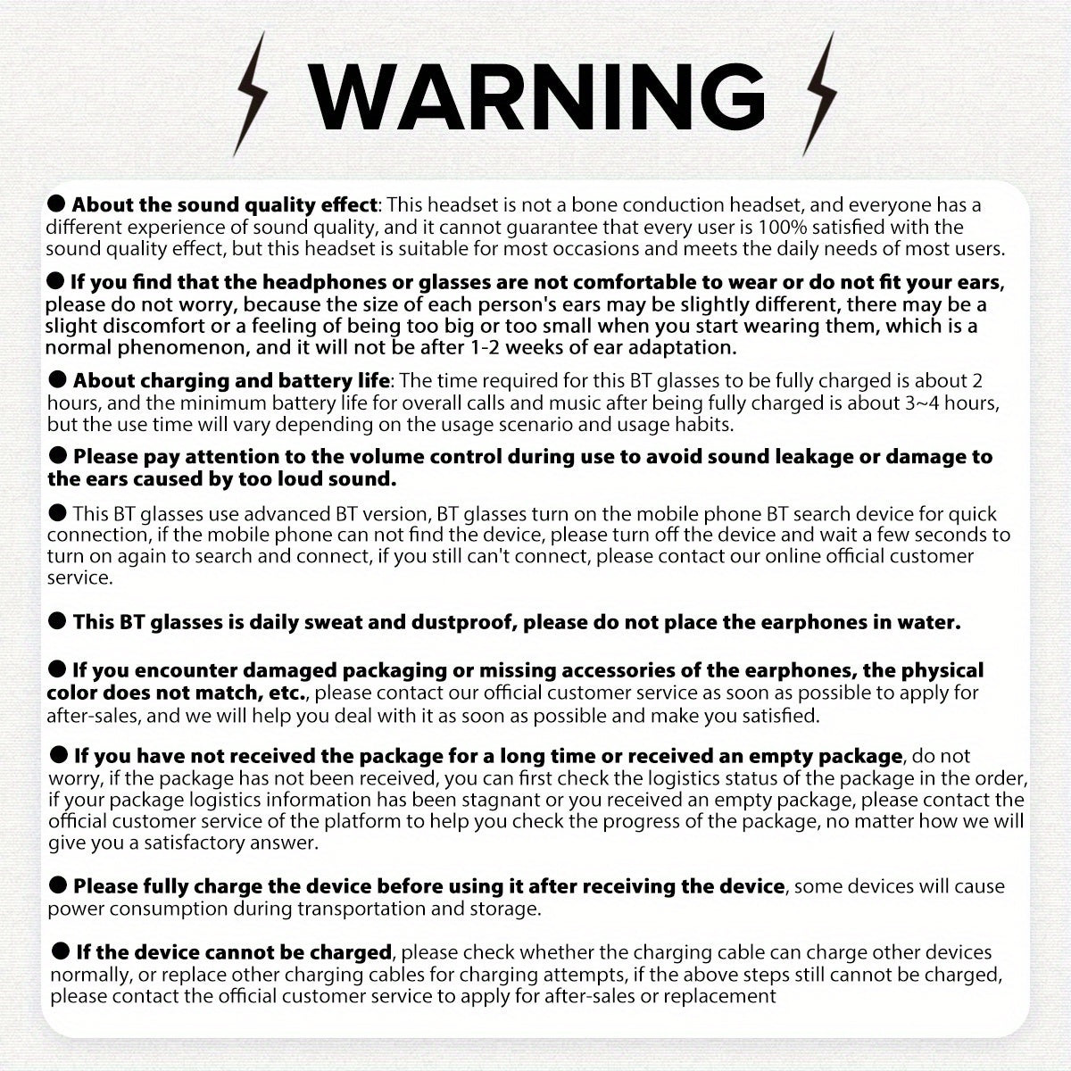 Smart Wireless Glasses with Call Music HD Sound Long Battery Life Black