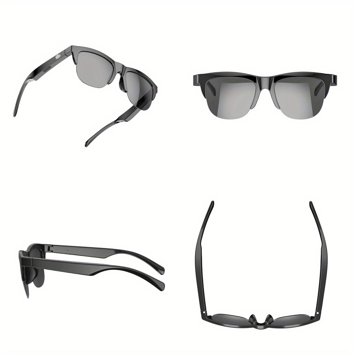 Smart Wireless Glasses with Call Music HD Sound Long Battery Life Black