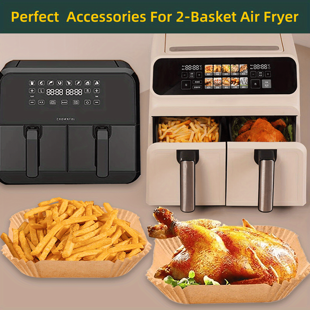 100pcs Air Fryer Parchment Paper Liners Non-Stick Baking Microwave Kitchen Accessories