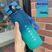 Large Capacity Frosted Sports Water Bottle Leak Proof BPA Free Easy to Carry