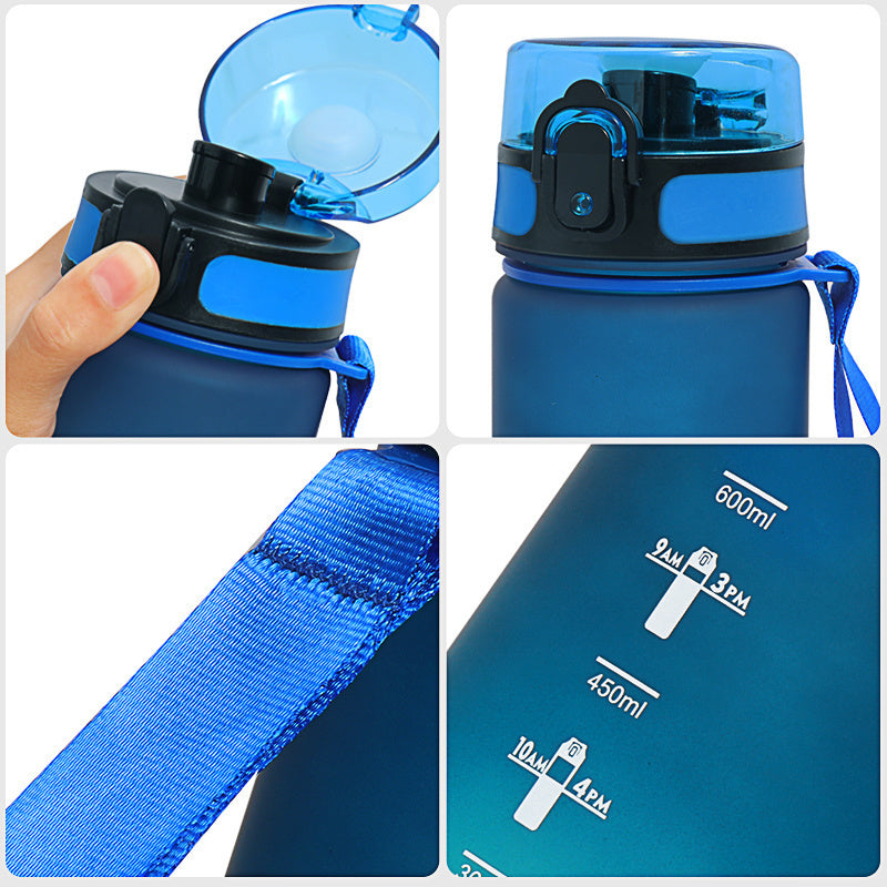 Large Capacity Frosted Sports Water Bottle Leak Proof BPA Free Easy to Carry