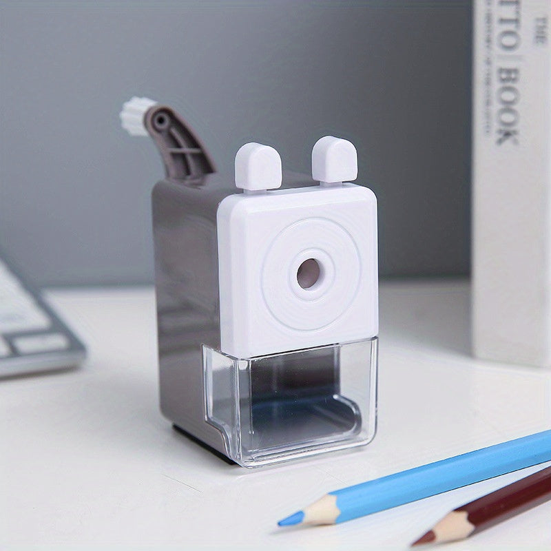 Hand-Cranked Pencil Sharpener with Lead Insertion for Office and Gifts