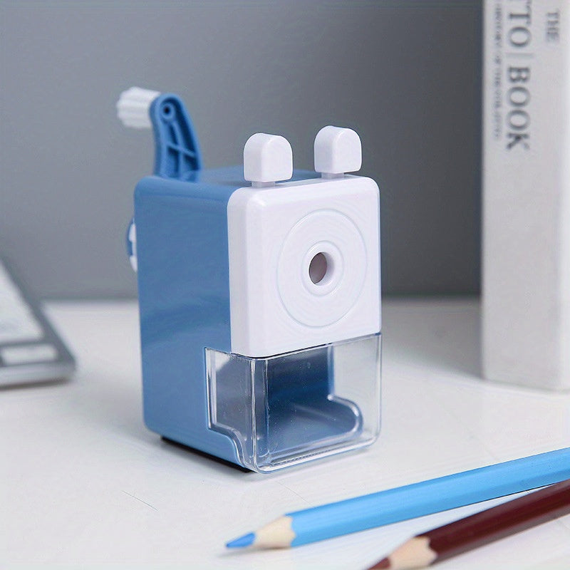 Hand-Cranked Pencil Sharpener with Lead Insertion for Office and Gifts