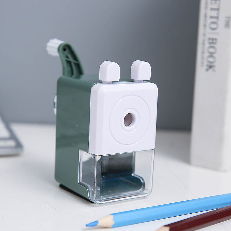 Hand-Cranked Pencil Sharpener with Lead Insertion for Office and Gifts