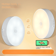 1 шт. Перезаряжаемый светодиодный ночник с датчиком движения - Умная индукция человеческого тела, USB зарядка, беспроводное управление, аккумулятор 250 мАч, большая емкость, безопасность дома и энергоэффективность, белый цвет