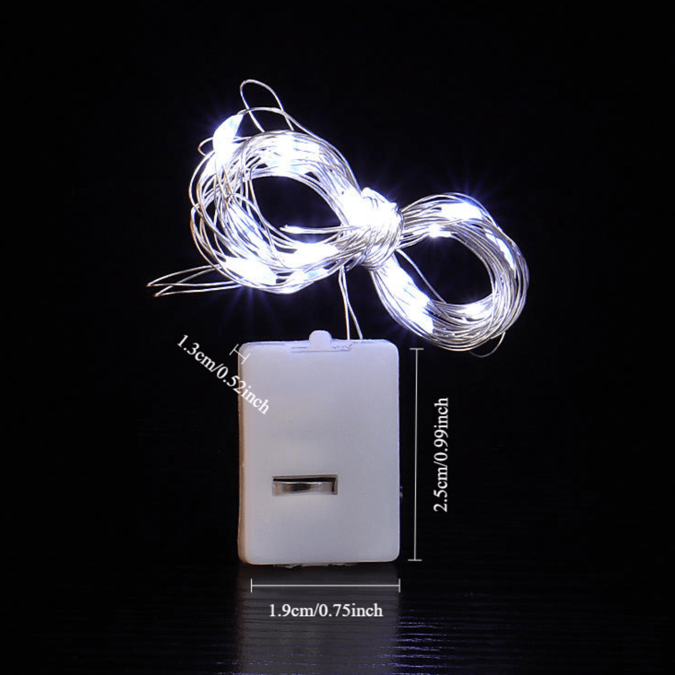 10 Mini LED Fairy Lights Battery Operated Copper Wire String for Christmas Decor