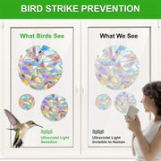 26-Piece Bird Strike Prevention Window Decals Rainbow Suncatcher Stickers Anti-Collision
