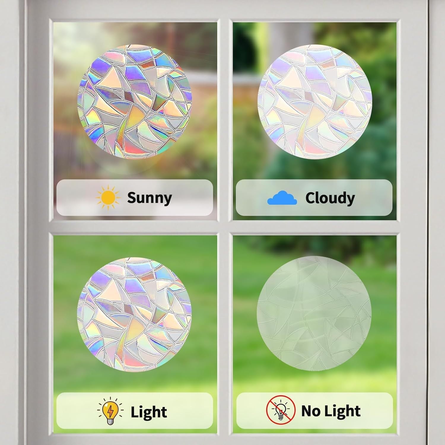 26-Piece Bird Strike Prevention Window Decals Rainbow Suncatcher Stickers Anti-Collision