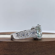 Moissanite Butterfly Engagement Ring 10 Carat Sterling Silver Wedding Proposal Jewelry