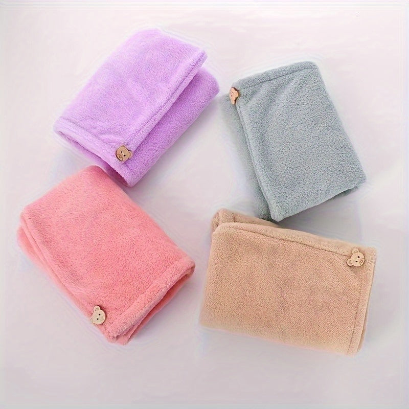 Ayollar uchun yumshoq, tez quriydigan soch to'plami - zamonaviy hammomlar uchun singdiruvchi polyester dush qopqog'i.