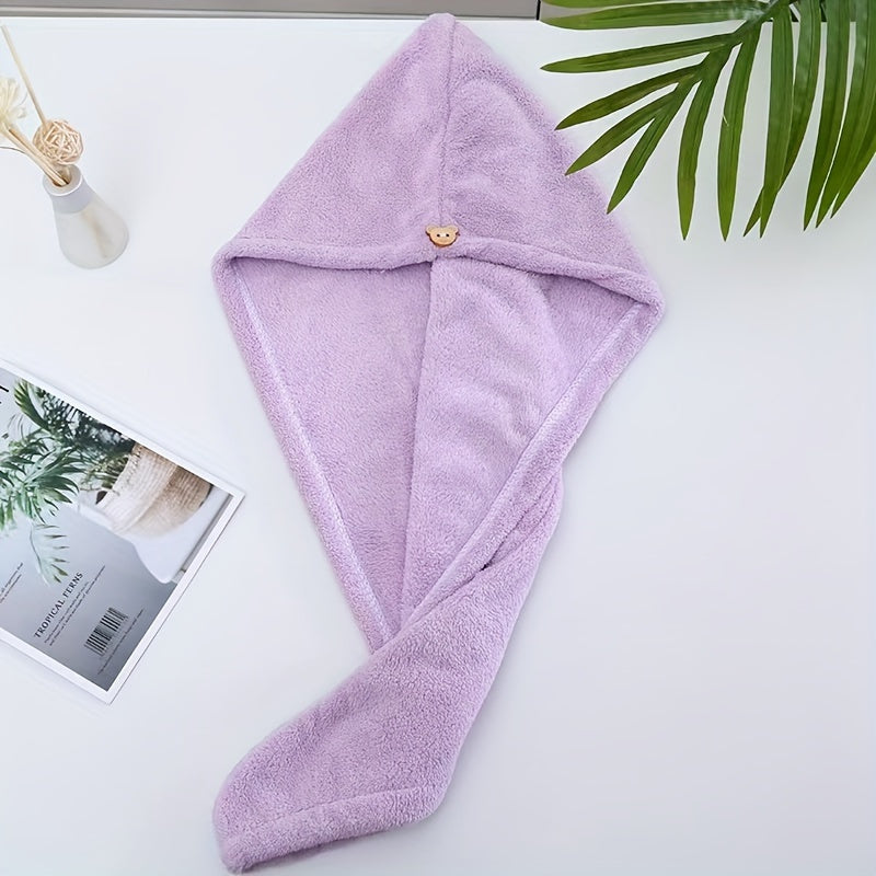 Ayollar uchun yumshoq, tez quriydigan soch to'plami - zamonaviy hammomlar uchun singdiruvchi polyester dush qopqog'i.