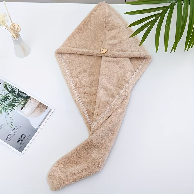 Ayollar uchun yumshoq, tez quriydigan soch to'plami - zamonaviy hammomlar uchun singdiruvchi polyester dush qopqog'i.