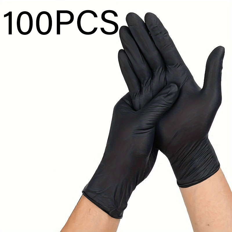 Black Nitrile Disposable Gloves 50 or 100 Pack, 5 Mil Thick, Latex-Free, Versatile