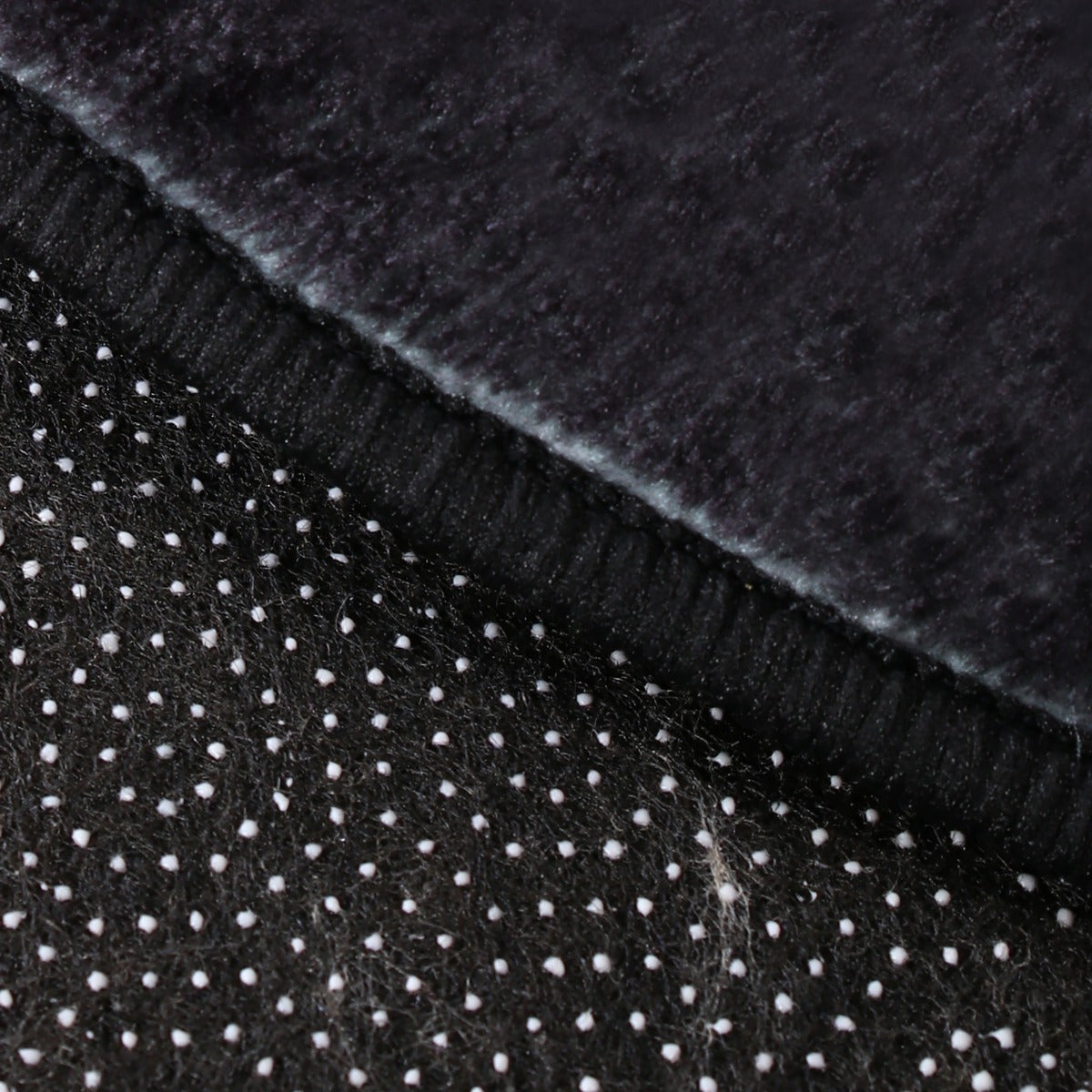 Yumshoq velur soha gilami qora va oq nuqtali dizayn 1 dona yashash xonasi va yotoq xonasi uchun dekor