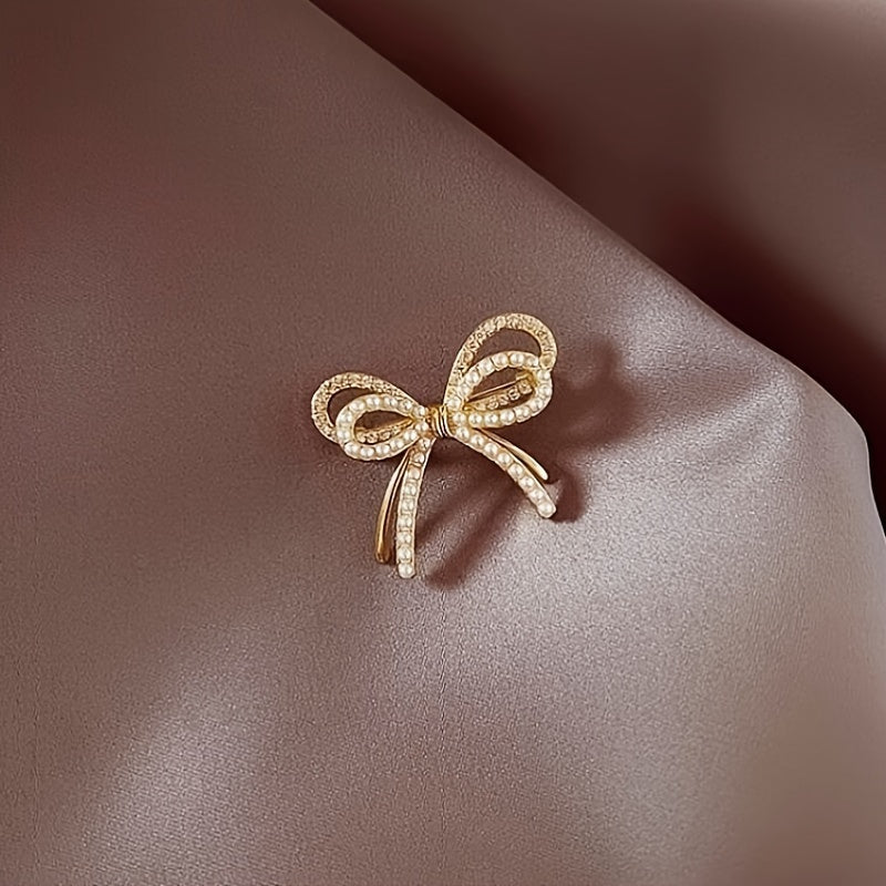 Rhinestone Bow Tie Brooch Pin for Women and Girls Stylish Fashion Accessory in 1 or 2 Pieces