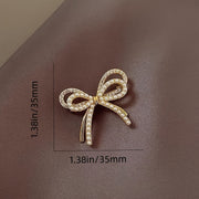 Rhinestone Bow Tie Brooch Pin for Women and Girls Stylish Fashion Accessory in 1 or 2 Pieces