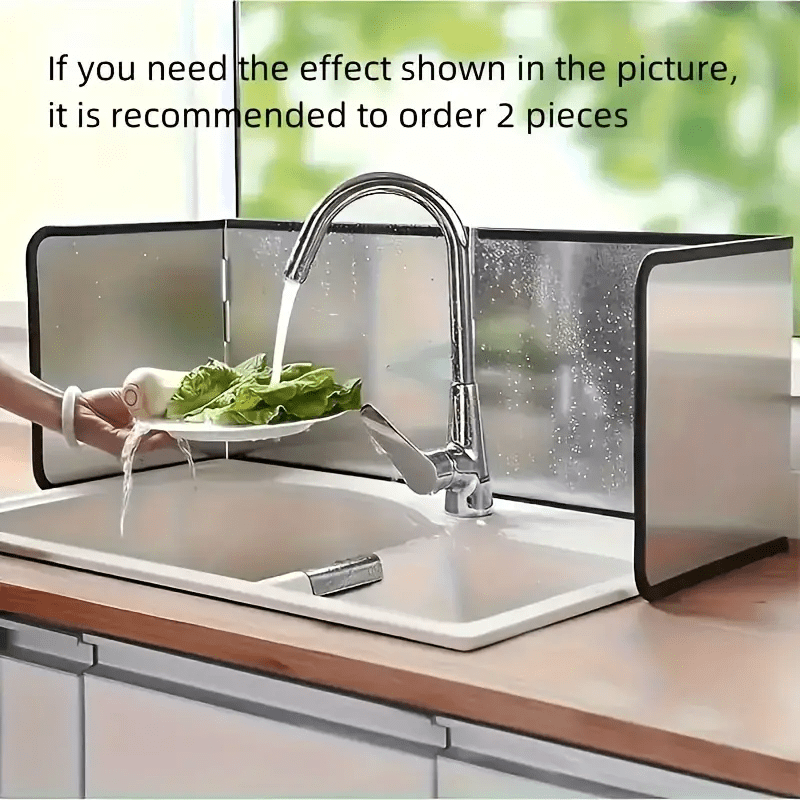 Protector de salpicaduras de acero inoxidable para estufa de gas, resistente al calor, fácil de limpiar, protector de encimera de cocina