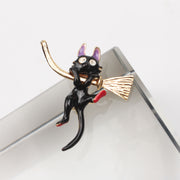 Enamel Cat Brooch Animal Shape Modern Design Cute Jewelry Accessories