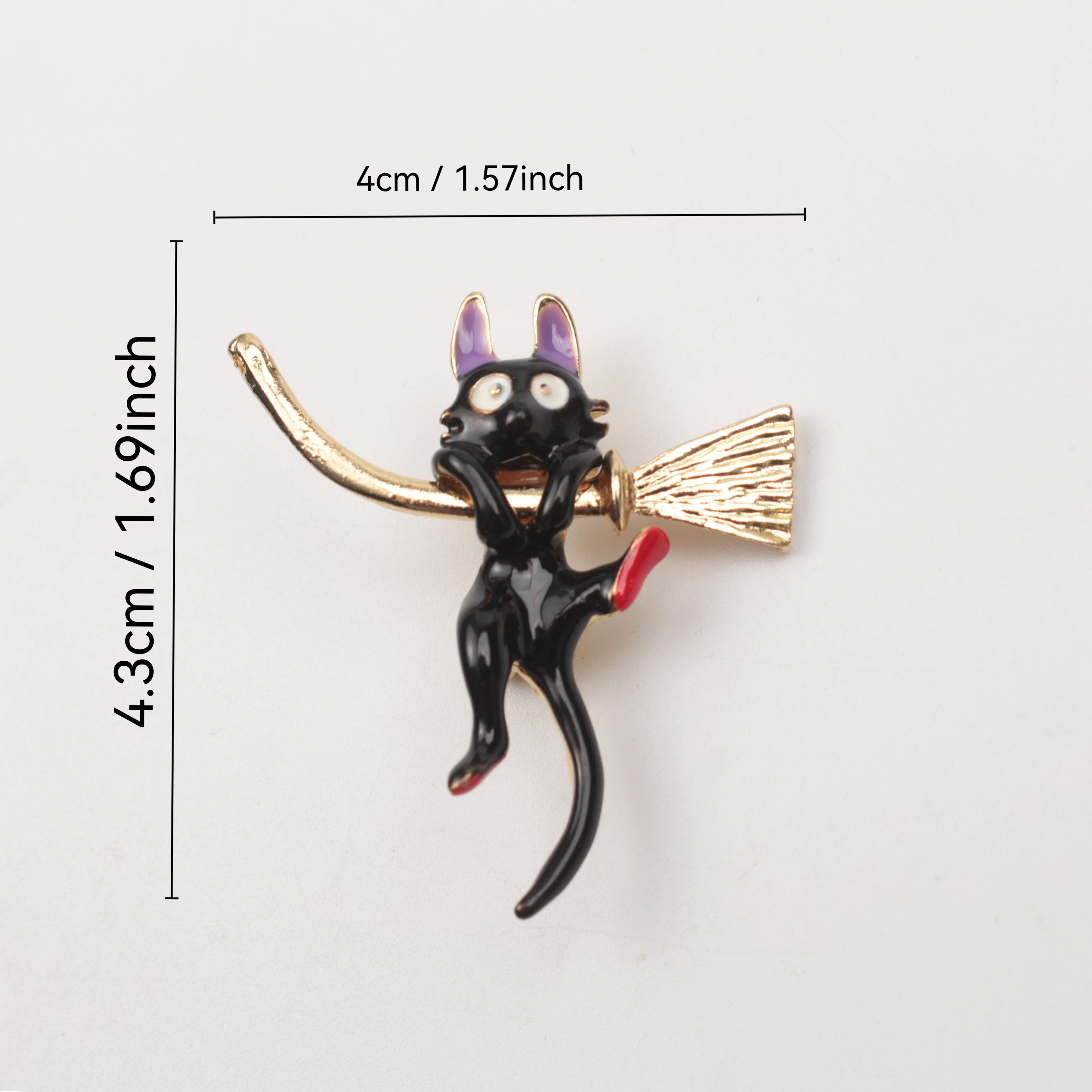 Enamel Cat Brooch Animal Shape Modern Design Cute Jewelry Accessories