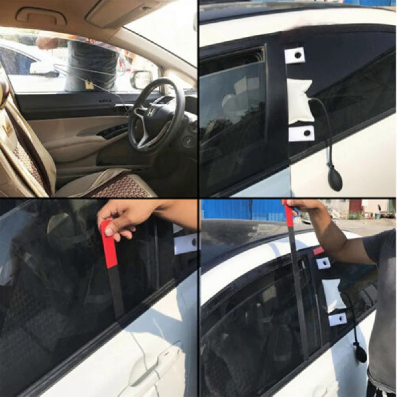 Universal avtomobil eshigi ta'mirlash asboblar to'plami, qora havo pompasi bilan