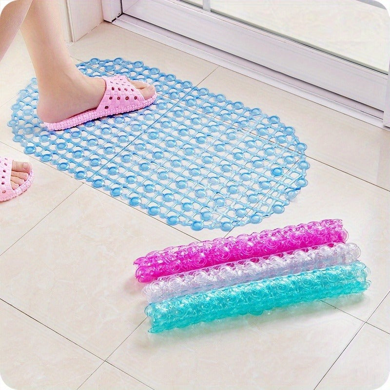 Non-Slip PVC Bath Mat with Suction Cups and Massage Bumps for Bathroom Safety