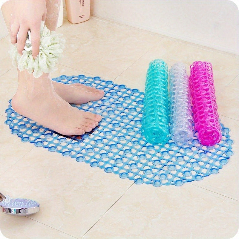 Non-Slip PVC Bath Mat with Suction Cups and Massage Bumps for Bathroom Safety