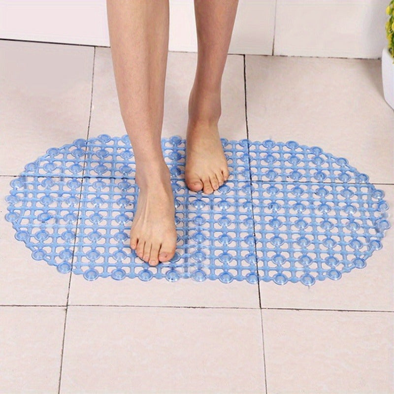Non-Slip PVC Bath Mat with Suction Cups and Massage Bumps for Bathroom Safety