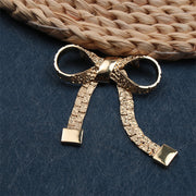 Rhinestone Bow Brooch Fashion Jewelry for Women and Girls Elegant Accessory