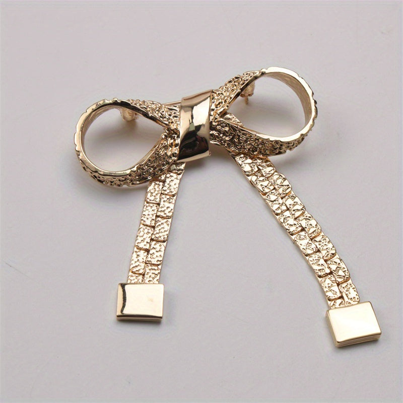 Rhinestone Bow Brooch Fashion Jewelry for Women and Girls Elegant Accessory