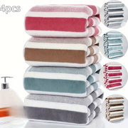 4-ta bo'lak chiziqli tez quriydigan ultra yumshoq hammom sochiq to'plami teriga do'st