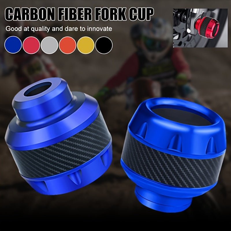 Universal Carbon Fiber Motorcycle Front Fork Stem Caps for Motorbike Scooter