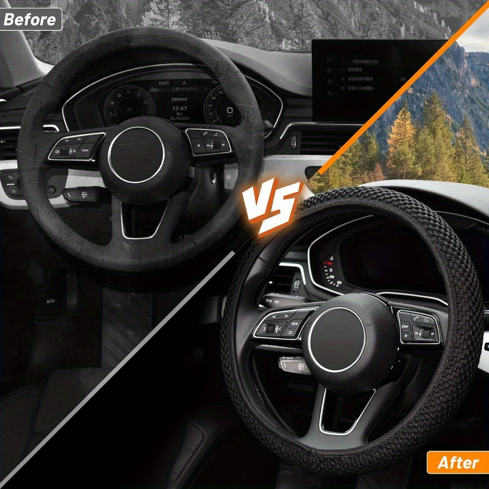 Microfiber Steering Wheel Cover All Seasons Anti-Slip Odorless