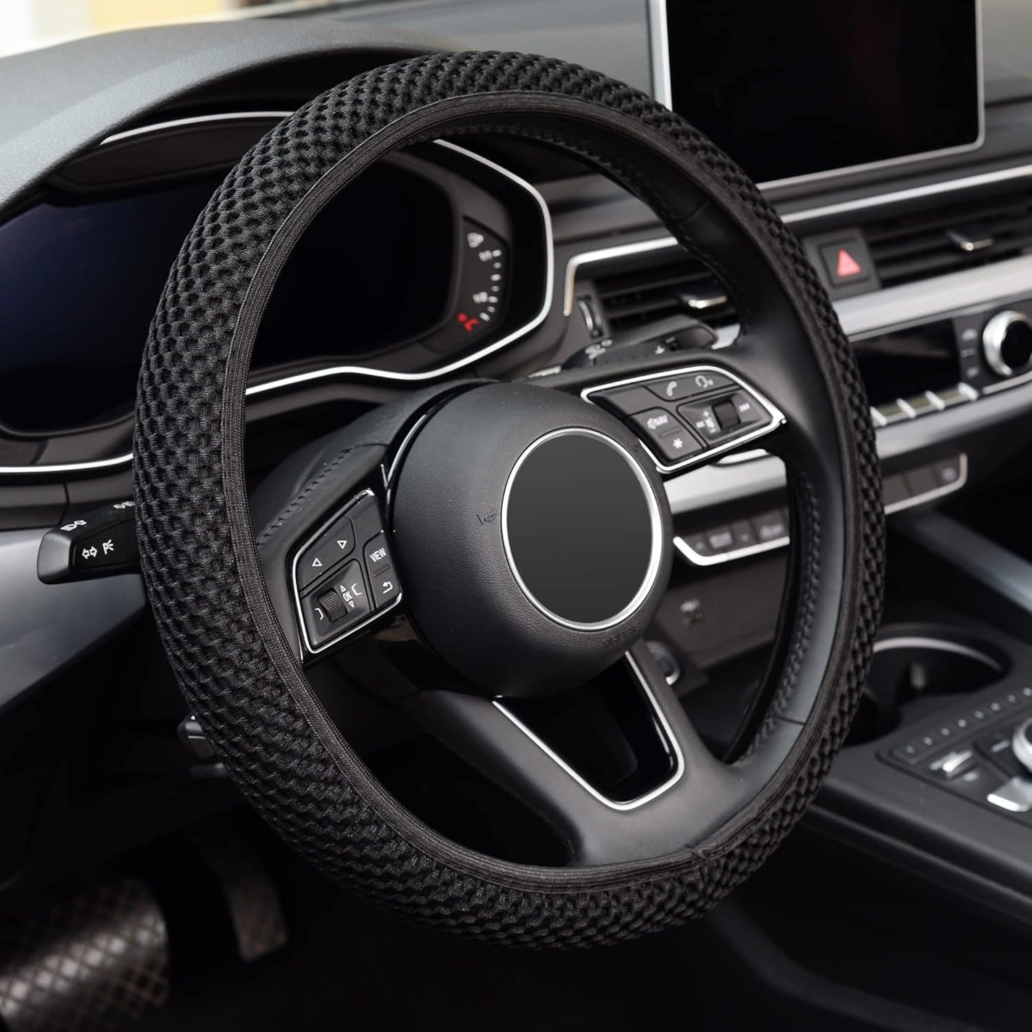 Microfiber Steering Wheel Cover All Seasons Anti-Slip Odorless