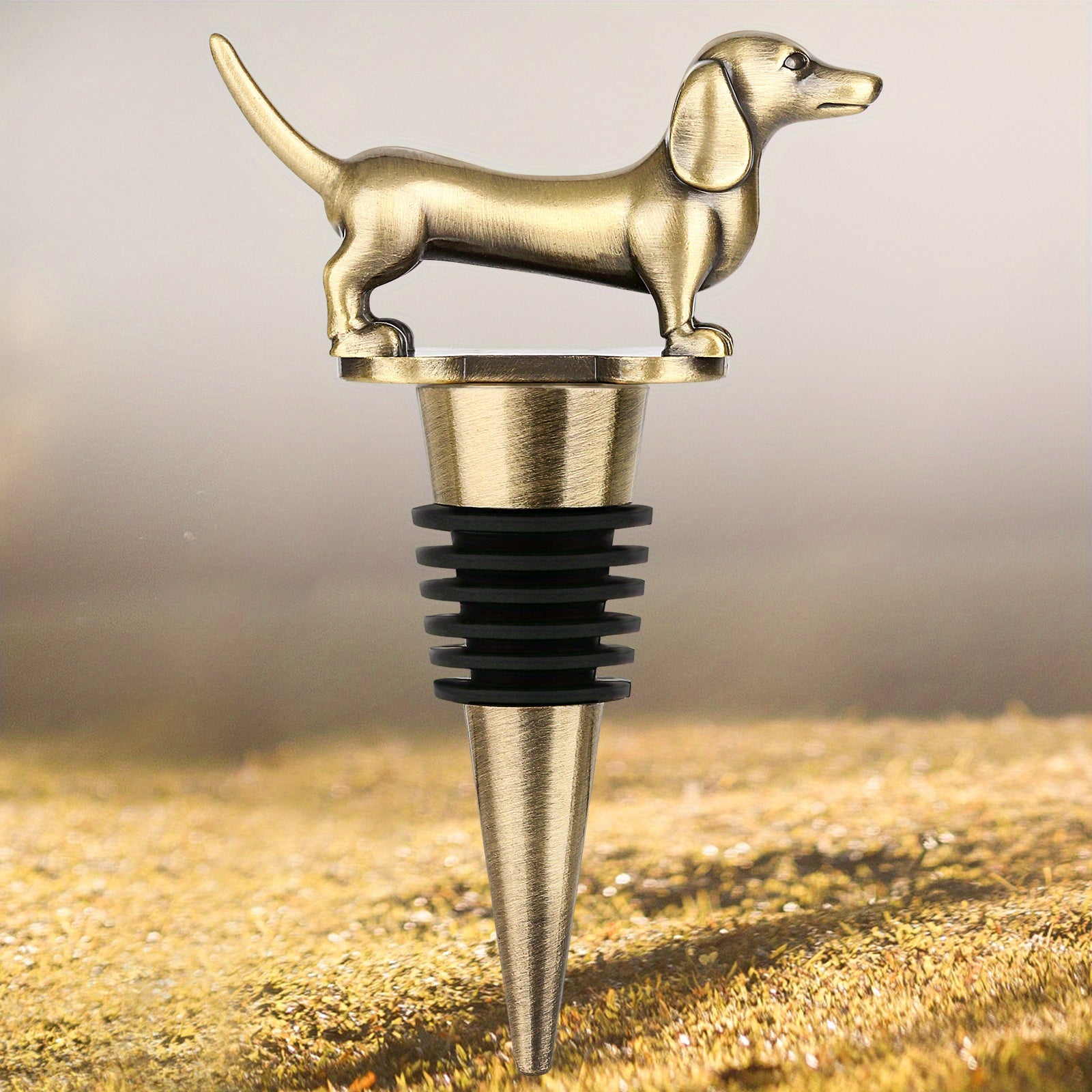 Red Wine Stopper Dachshund-Shaped Party Accessory for Birthdays Holidays