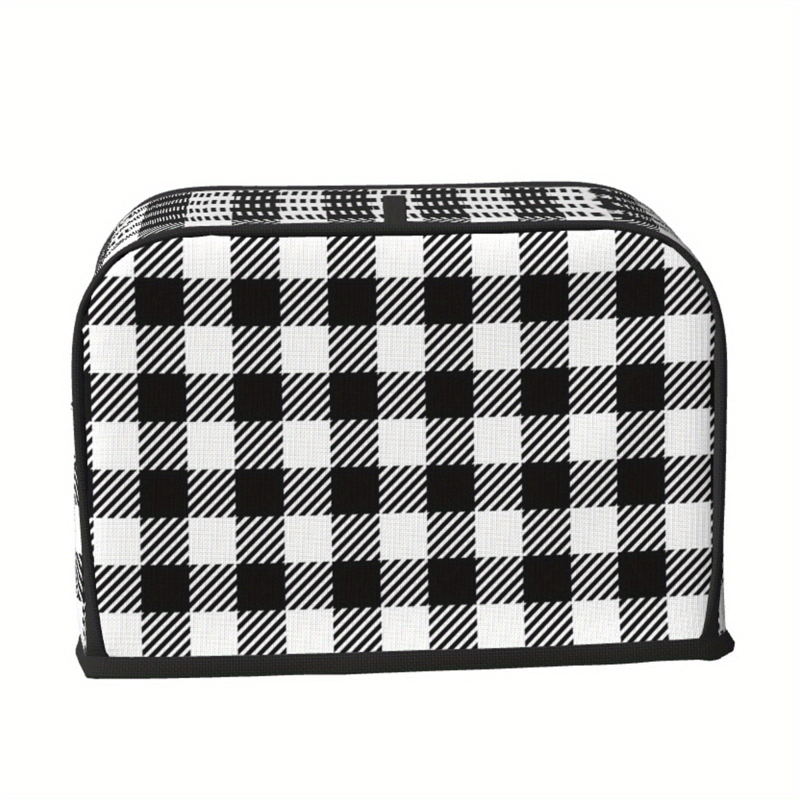Plaid Quilted Toaster Cover Dust Protector for Kitchen Countertop 2-Slice