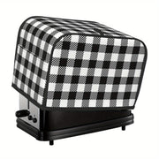 Plaid Quilted Toaster Cover Dust Protector for Kitchen Countertop 2-Slice