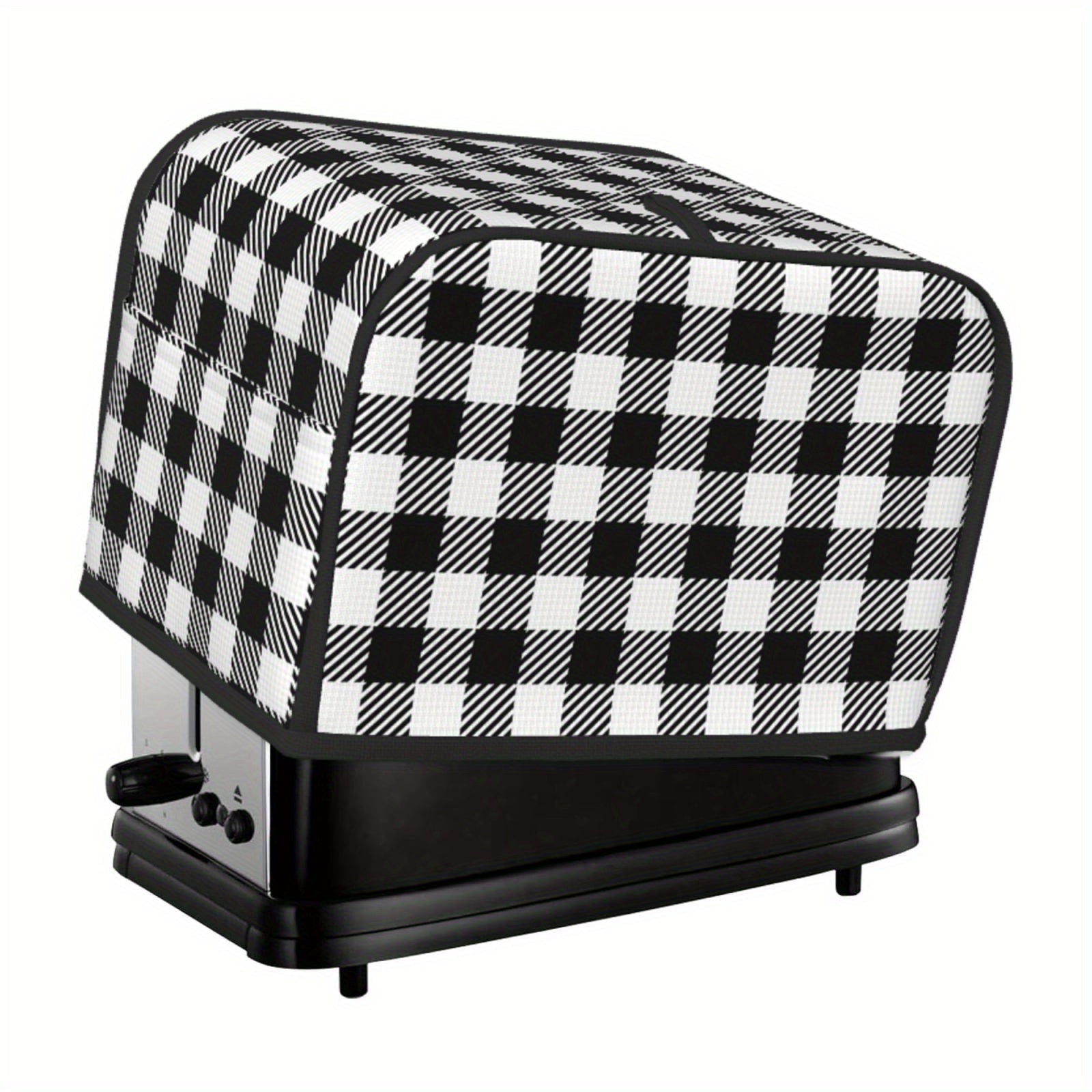 Plaid Quilted Toaster Cover Dust Protector for Kitchen Countertop 2-Slice