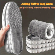 Unisex Thermal Plush Shoe Insoles Thickened Winter Shock Absorbing Pads