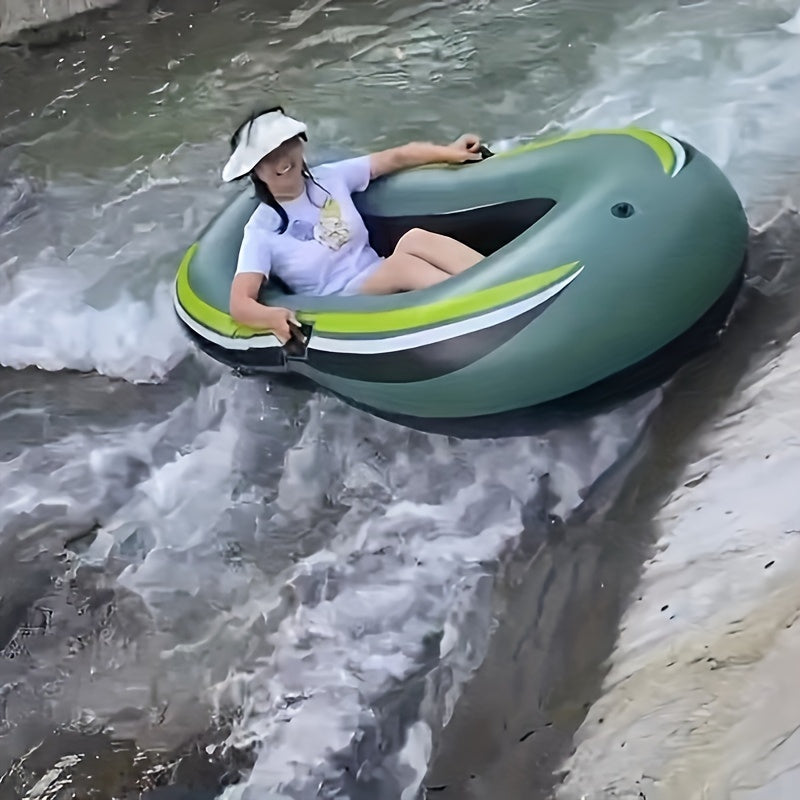 Large Inflatable PVC Kayak with Steering Wheel, 95kg Capacity for Family Water Activities