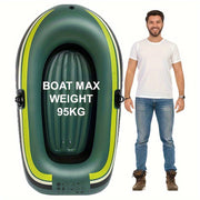 Large Inflatable PVC Kayak with Steering Wheel, 95kg Capacity for Family Water Activities