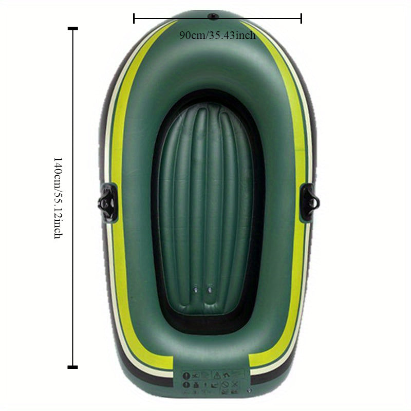 Large Inflatable PVC Kayak with Steering Wheel, 95kg Capacity for Family Water Activities