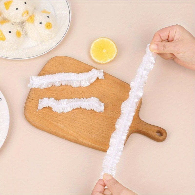 100 Disposable Food Covers Plastic Food Covers for Kitchen and Restaurant Use