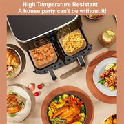 100PCS Non-Stick Heat-Resistant Parchment Paper Liners for Air Fryer Baking Roasting