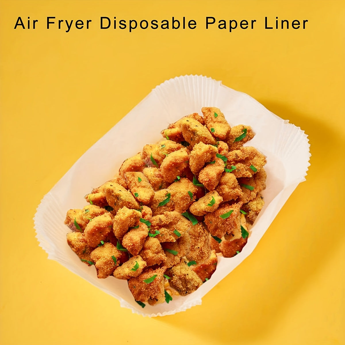 100PCS Non-Stick Heat-Resistant Parchment Paper Liners for Air Fryer Baking Roasting