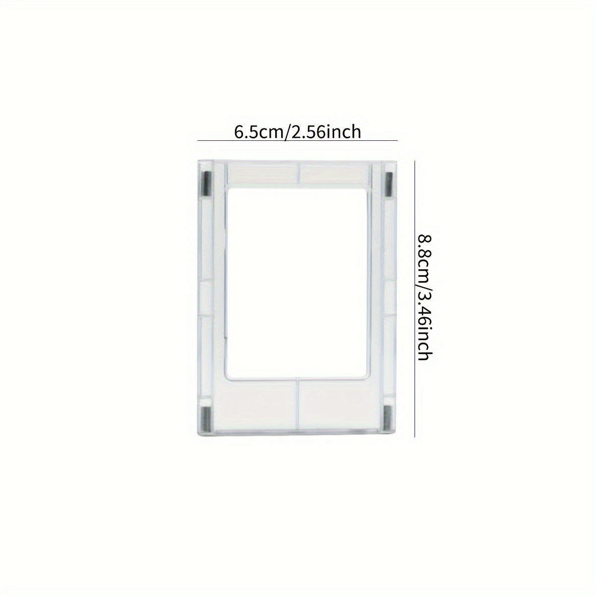 Set of 6 3-Inch Magnetic Photo Frames for Refrigerator Display