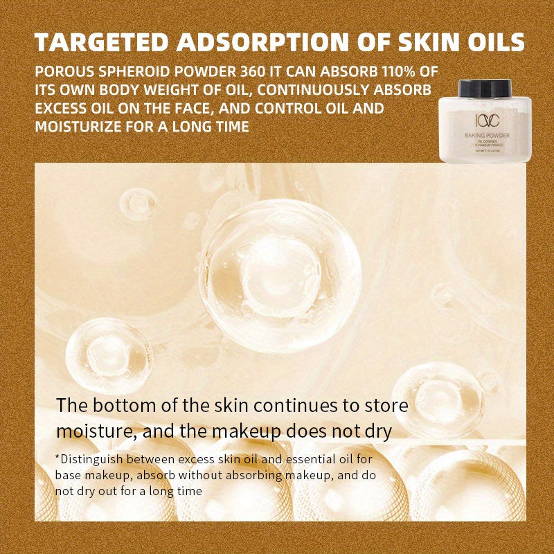 Polvo suelto para todo tipo de piel, acabado natural, control de grasa